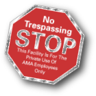 custom no trespassing property window decal on clear vinyl