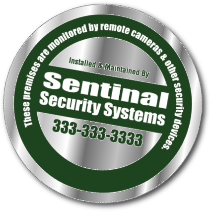 custom printed Security Company window decals