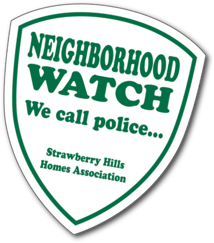 custom printed Crime Watch window decals