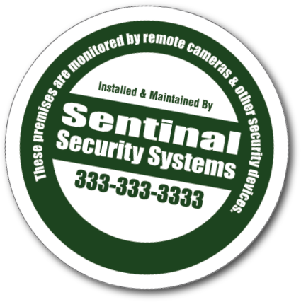 custom printed Security Company window decals