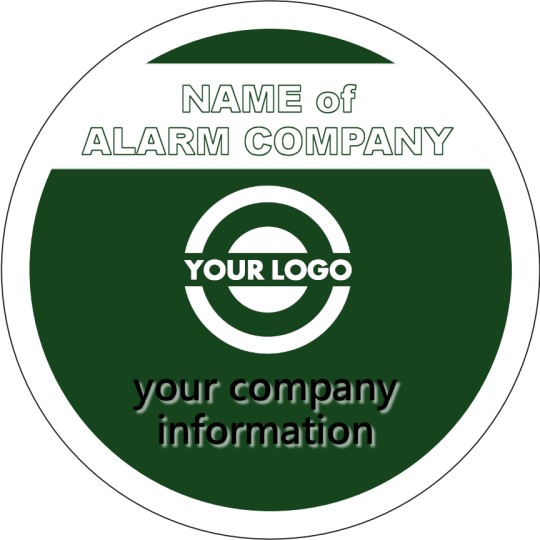 Circle shape security yard sign